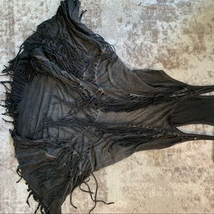 All saints grey fringe dress